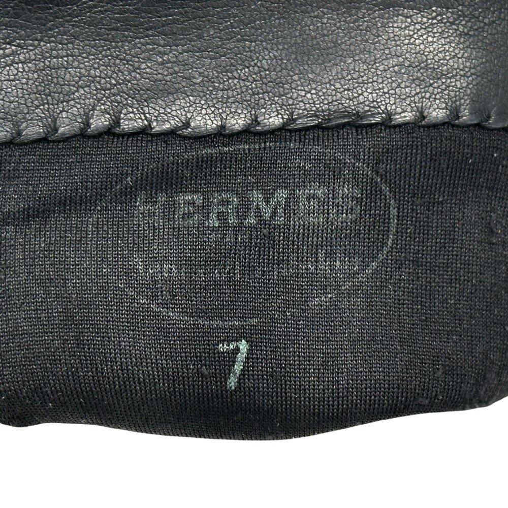 Hermes Hermès Kelly Gloves for Women, Leather, Silk, Mink, Black, Brown, Fur, - Picture 5 of 10